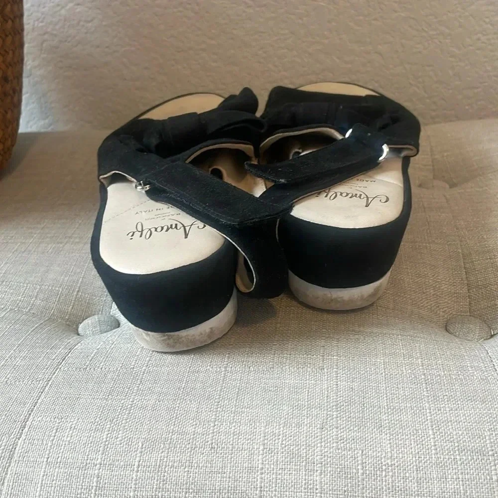 Amalfi by Rangoni black leather platform sandals 10.5 M
